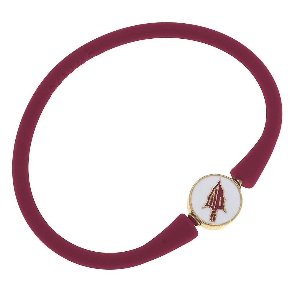 NEW CANVAS STYLE women's florida state seminoles enamel silicone bali bracelet i